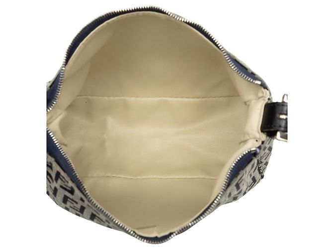 Fendi Handtasche aus grauem Zucchino-Canvas Braun - Ansicht 4