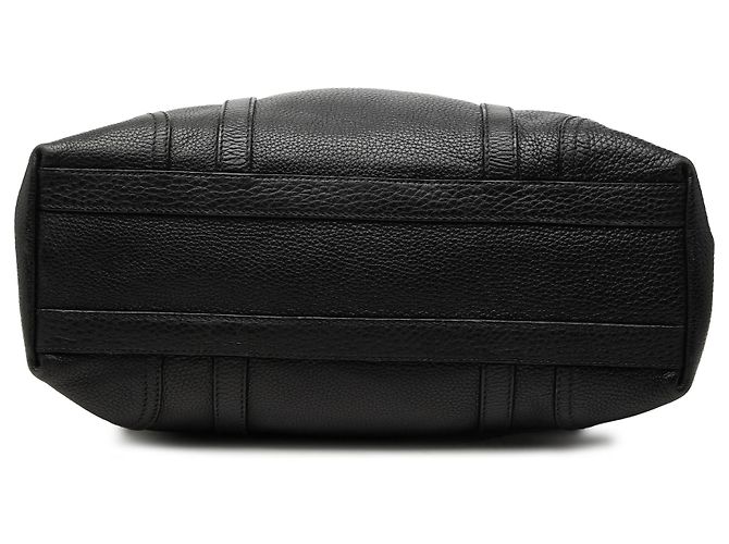 Prada Black Vitello Daino Buckle Tote - view 3