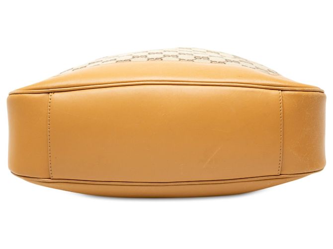 Bamboo Borsa Satchel Gucci in tela GG beige con manico in bambù e Web - vista 3