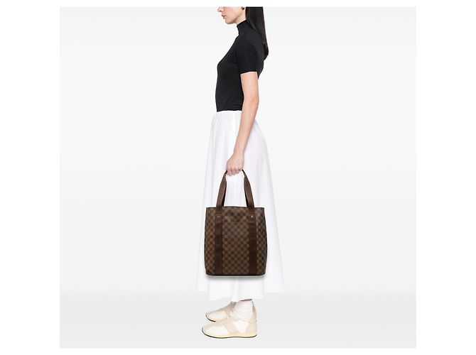 Louis Vuitton Brown Damier Ebene Cabas Beaubourg Marrone - vista 7