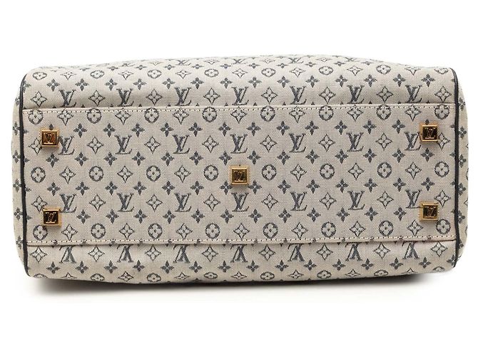 Louis Vuitton Gray Monogram Mini Lin Josephine GM Marrone Grigio - vista 3