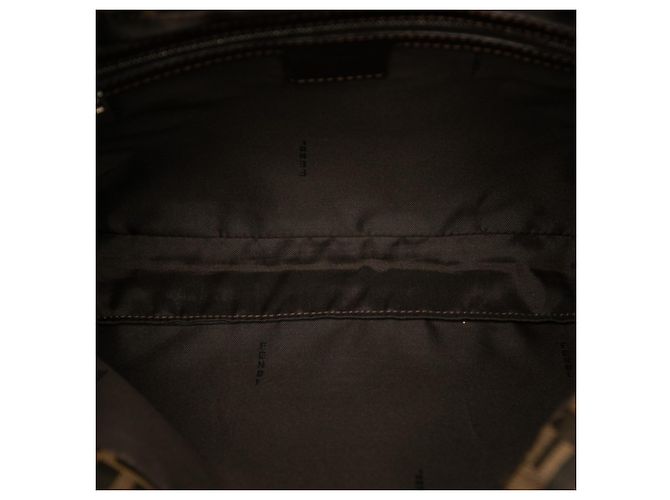 Borsa a tracolla Fendi Brown Zucca Canvas Marrone - vista 4
