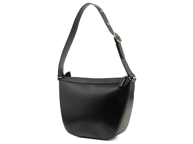 Sac à épaule en cuir Burberry Black House Check Trimmed Noir - vue 2