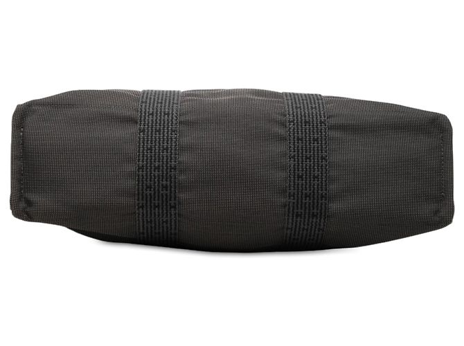 Hermès Gray Canvas Herline MM Marrone Grigio antracite - vista 3
