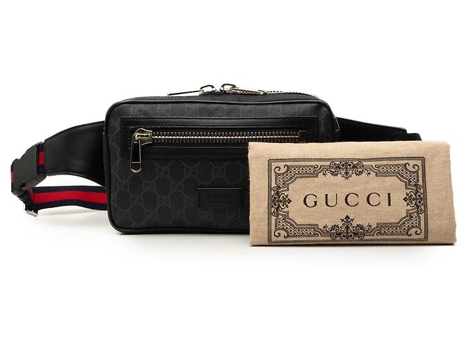 Gucci Black GG Supreme Web Night Courrier Gürteltasche Schwarz - Ansicht 7