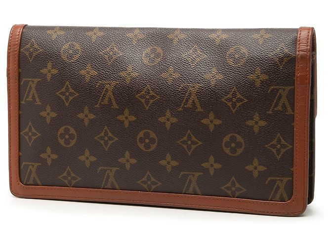 Louis Vuitton Brown Monogram Pochette Dame GM Marrone - vista 2