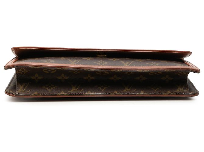 Louis Vuitton Brown Monogram Pochette Dame GM Marrone - vista 3