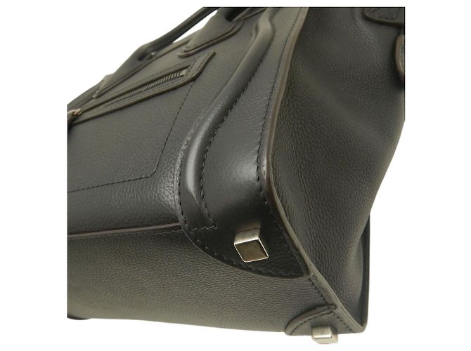 Céline Celine Micro Luggage Tote in pelle di vitello nera Nero - vista 16