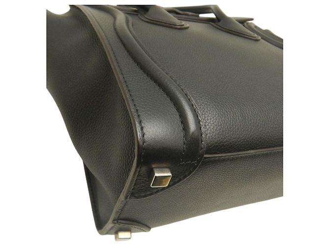 Céline Celine Micro Luggage Tote in pelle di vitello nera Nero - vista 17