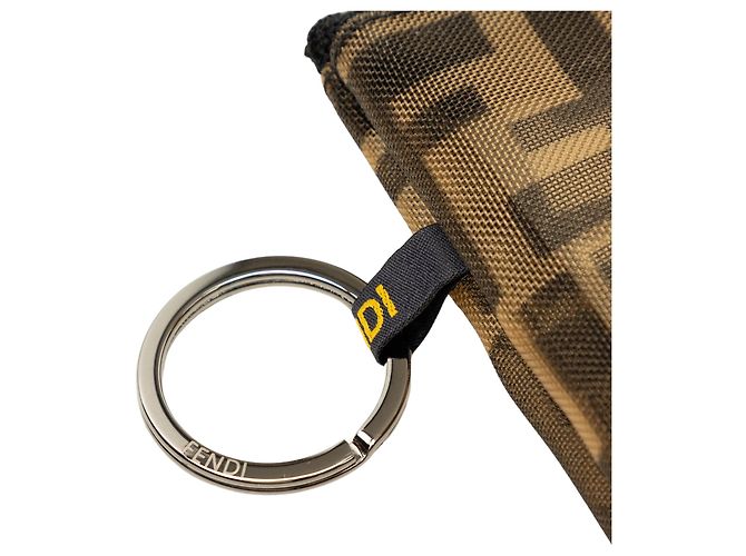 Clutch Fendi Brown Zucca Mesh Marrone - vista 5