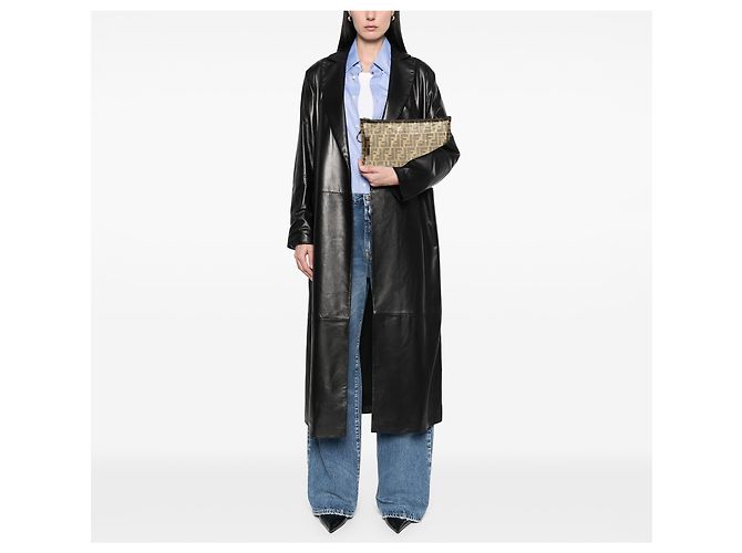 Clutch Fendi Brown Zucca Mesh Marrone - vista 6