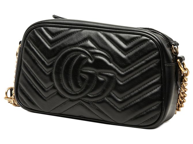 Gucci Black Small GG Marmont Matelasse Calfskin Crossbody - view 2
