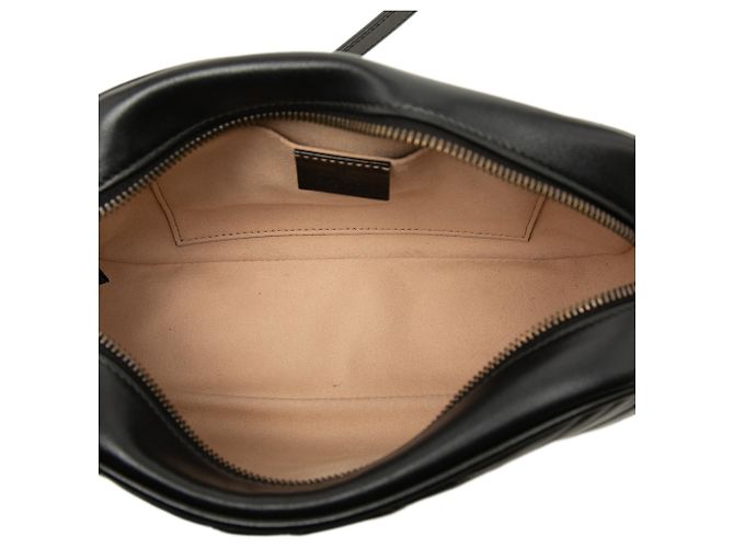 Gucci Black Small GG Marmont Matelasse Calfskin Crossbody - view 4