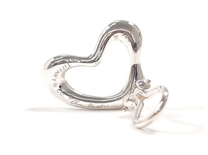 Tiffany & Co Orecchini a clip Tiffany Open Heart Elsa Peretti Argento - vista 5