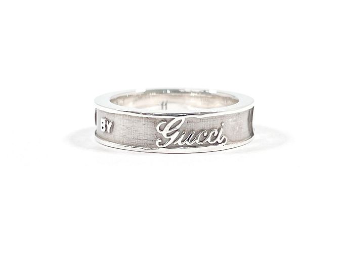 GUCCI Vintage Trademark Silver Ring Silber - Ansicht 3