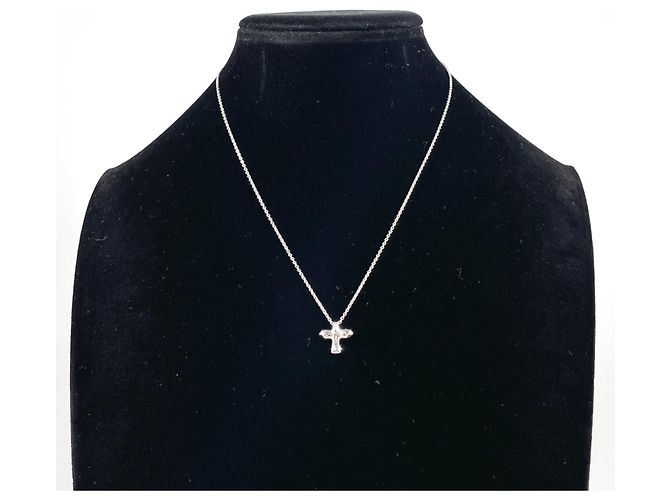 Tiffany & Co Collana Tiffany Bird Cross Elsa Peretti Argento - vista 6