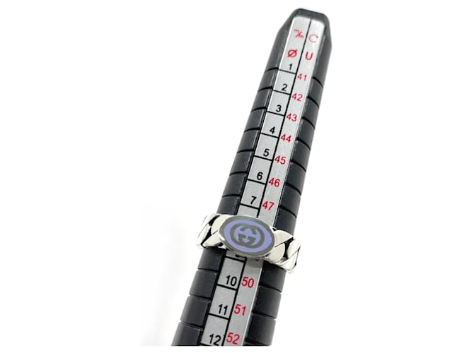 Gucci Interlocking G Band Ring Silber Lila - Ansicht 4