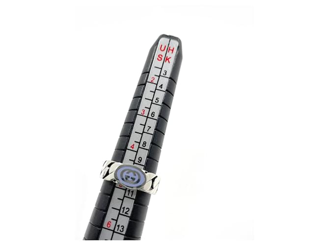 Gucci Interlocking G Band Ring Silber Lila - Ansicht 5