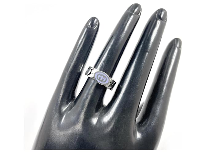 Gucci Interlocking G Band Ring Silber Lila - Ansicht 6