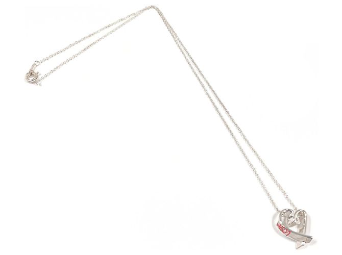 Tiffany & Co Collana Tiffany Loving Heart Paloma Picasso Argento Rosso - vista 3