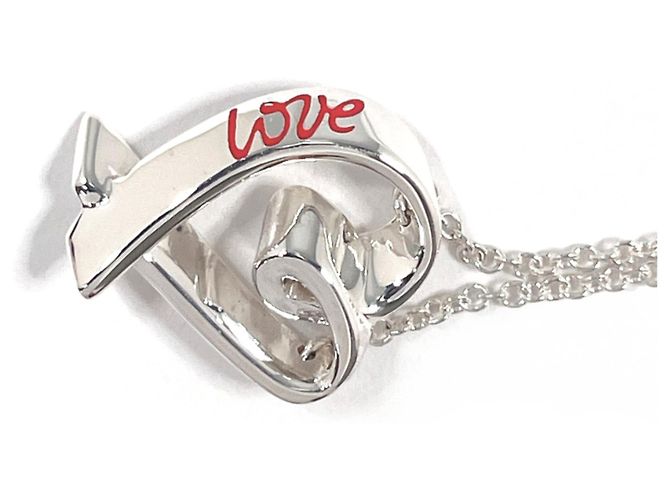 Tiffany & Co Collana Tiffany Loving Heart Paloma Picasso Argento Rosso - vista 5