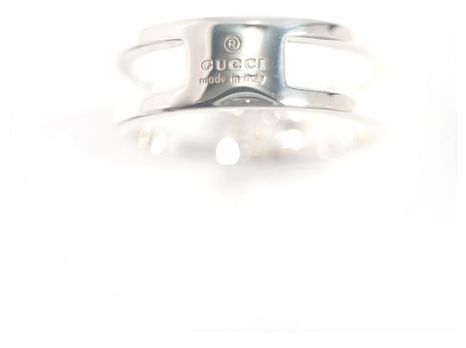 Gucci Interlocking G Slim Open Band Ring Silber - Ansicht 3