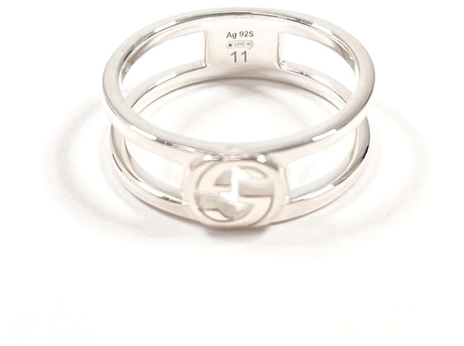 Gucci Interlocking G Slim Open Band Ring Silber - Ansicht 4