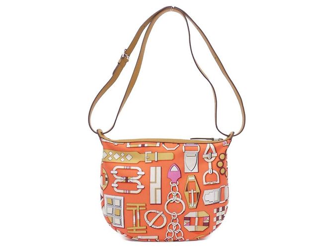 Hermès Hermes CARRE EN BOUCLES Sursoy To Go Handbag Pouch Arancione - vista 2