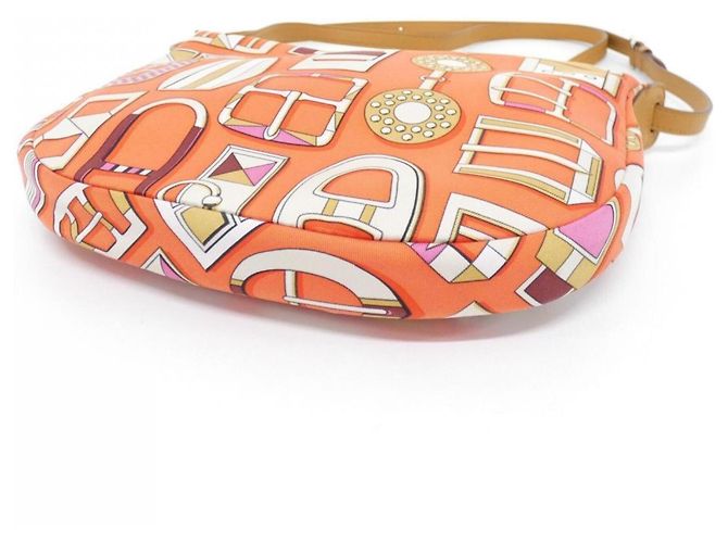 Hermès Hermes CARRE EN BOUCLES Sursoy To Go Handbag Pouch Arancione - vista 3