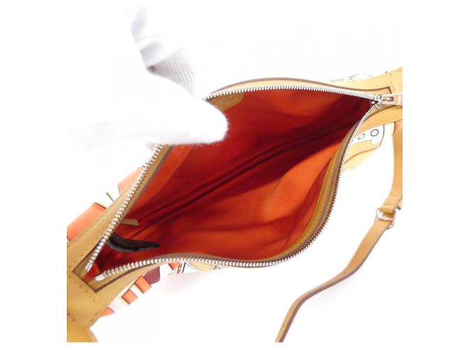 Hermès Hermes CARRE EN BOUCLES Sursoy To Go Handbag Pouch Arancione - vista 7