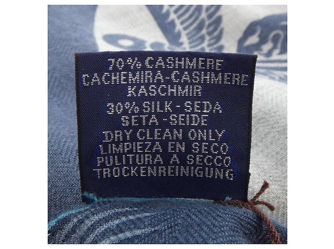 Hermès Foulard/Stola Hermes Cheval Punk Losange Marrone Blu - vista 3