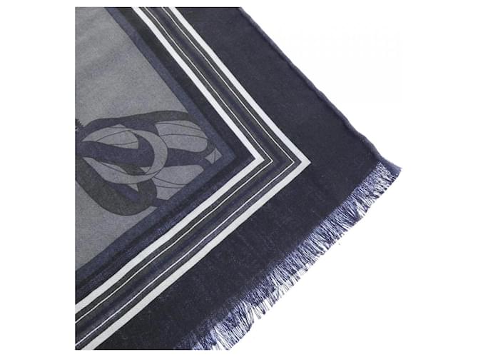 Hermès Hermes Couvertures Nouvelles Scarf/Stole Marrone Nero - vista 2