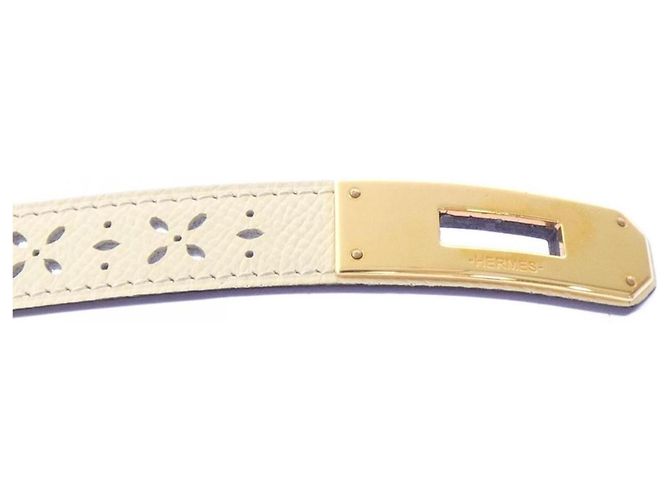 Hermès Hermes Kelly Garden Party 18mm Gürtel Weiß - Ansicht 4