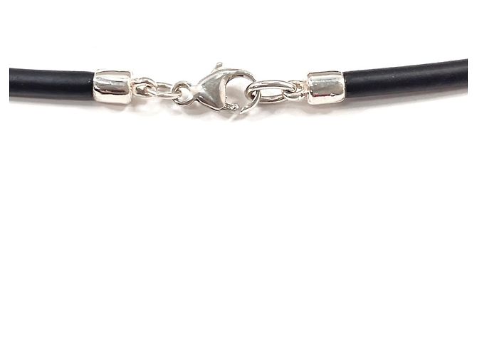 Tiffany & Co Collana Tiffany Atlas Bar in argento e gomma - vista 4