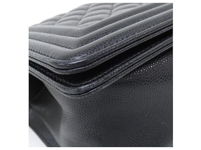 Borsa a tracolla Chanel Boy Line 67086 Nero - vista 3