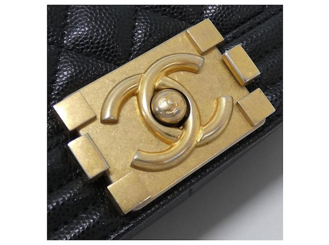 Borsa a tracolla Chanel Boy Line 67086 Nero - vista 5