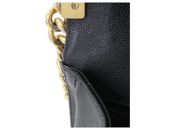 Borsa a tracolla Chanel Boy Line 67086 Nero - vista 9
