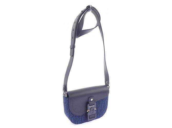 Borsa Christian Dior Saddle Blu navy - vista 2