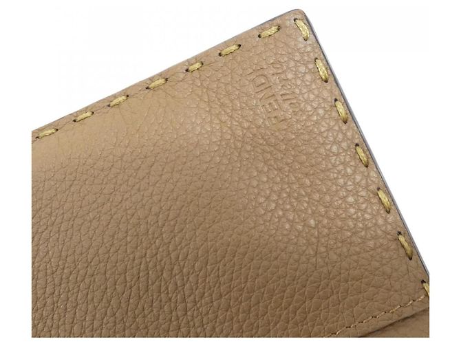Fendi SELLERIA Bi-Fold Geldbörse Beige Sand - Ansicht 9