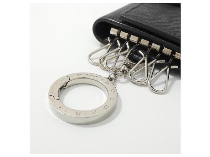 Bulgari Portachiavi Bvlgari in vitello nero - vista 2