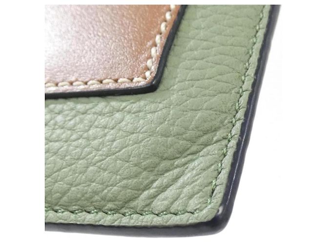 Monedero Loewe de piel de becerro verde - vista 3