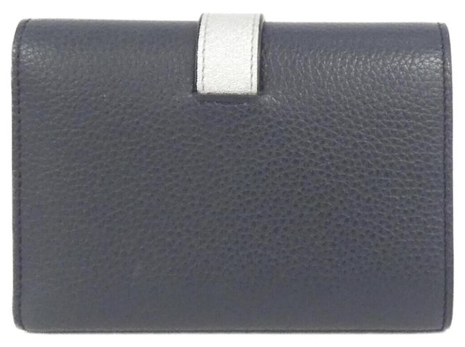 Loewe C660S86X05 Leder Tri-Fold Geldbörse Silber Marineblau - Ansicht 2