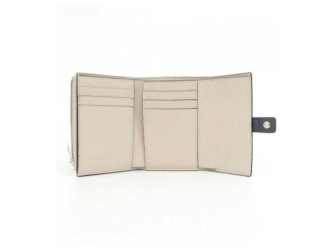 Loewe C660S86X05 Leder Tri-Fold Geldbörse Silber Marineblau - Ansicht 4