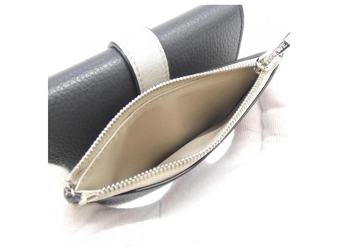 Loewe C660S86X05 Leder Tri-Fold Geldbörse Silber Marineblau - Ansicht 8