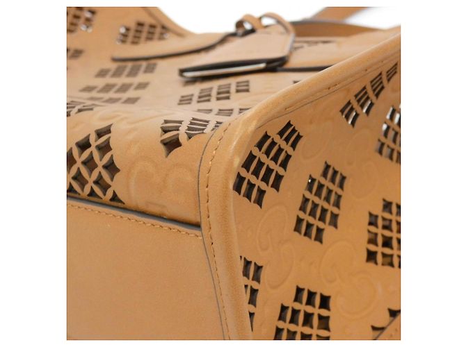 Borsa a mano in pelle Gucci GG Marrone - vista 2