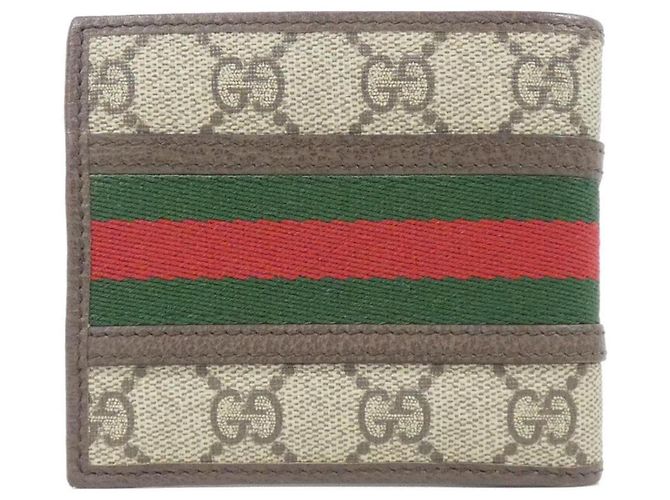Cartera bi-fold Gucci Ophidia Castaño Beige - vista 2