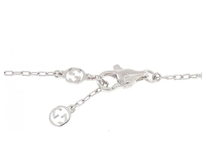 Bracciale con charm Gucci in oro bianco 18K e diamanti - vista 4