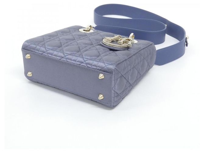 Borsa a mano Christian Dior MY ABCDIOR Lady Small Blu - vista 3