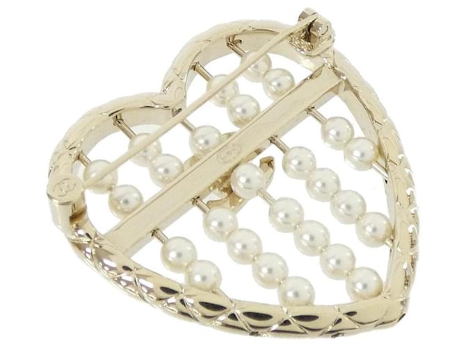 Spilla Chanel ABG046 Oro e Bianco D'oro - vista 2