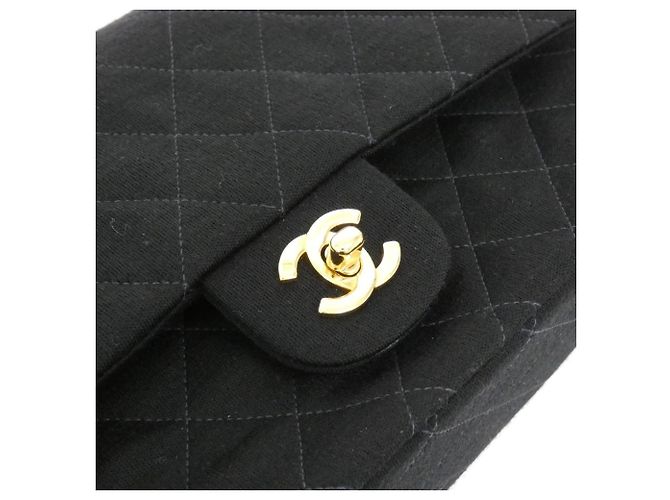 Borsa a tracolla Chanel 01600 in tela nera Nero - vista 4